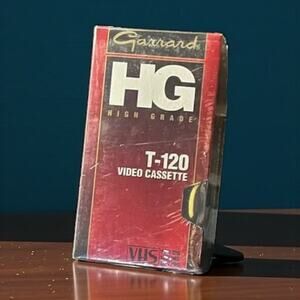 Vintage Garrand HG High Grade T-120 VHS Cassettes Factory Sealed 3-Pack Movie